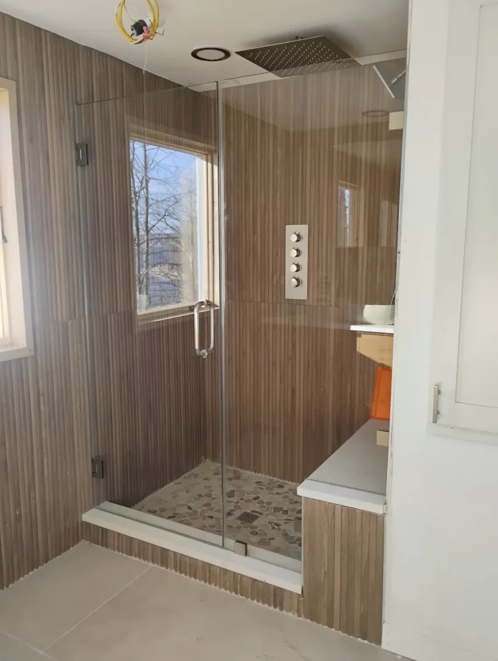 glass shower door installation