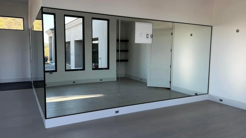 full wall mirror installation