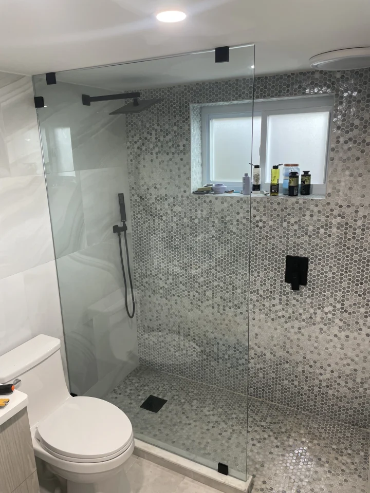 glass shower door installation