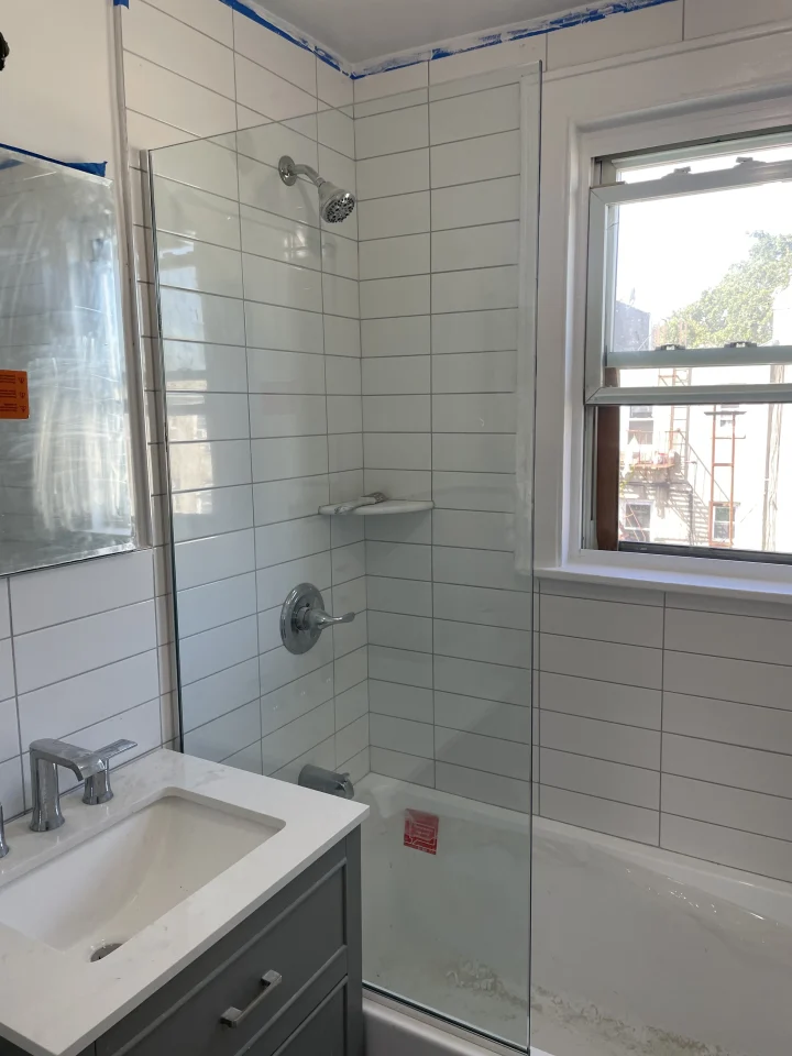 glass shower door installation