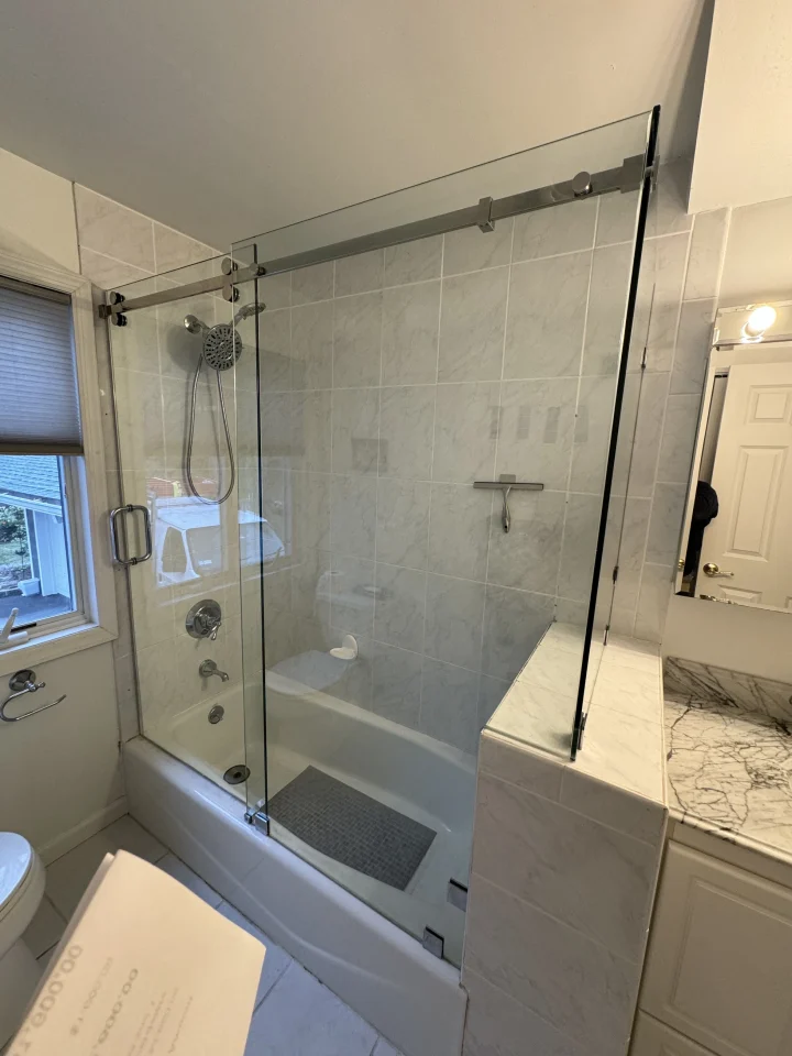 glass shower door installation