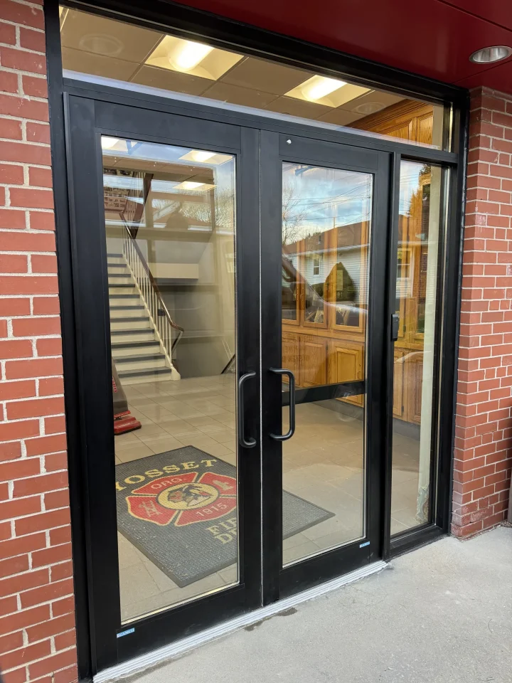 double glass door installation