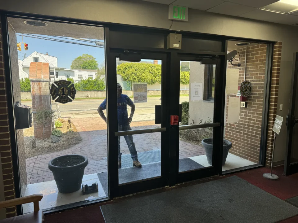 double glass door installation