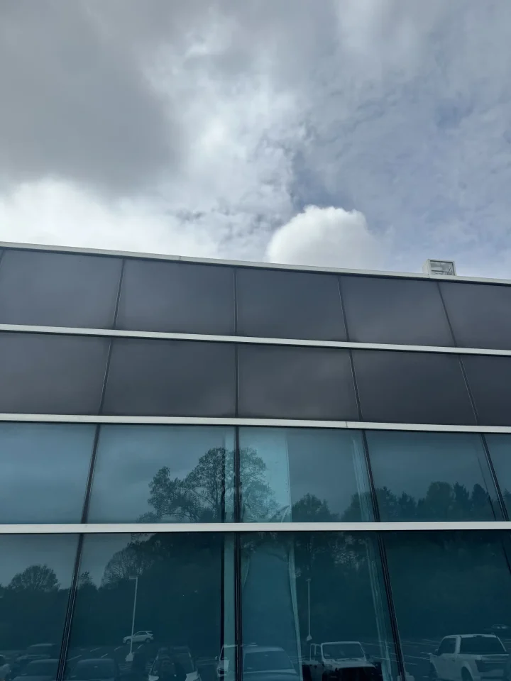 outdoor glass building panes