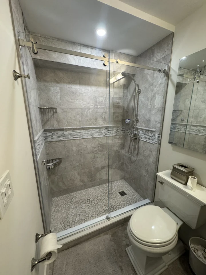 glass shower door installation